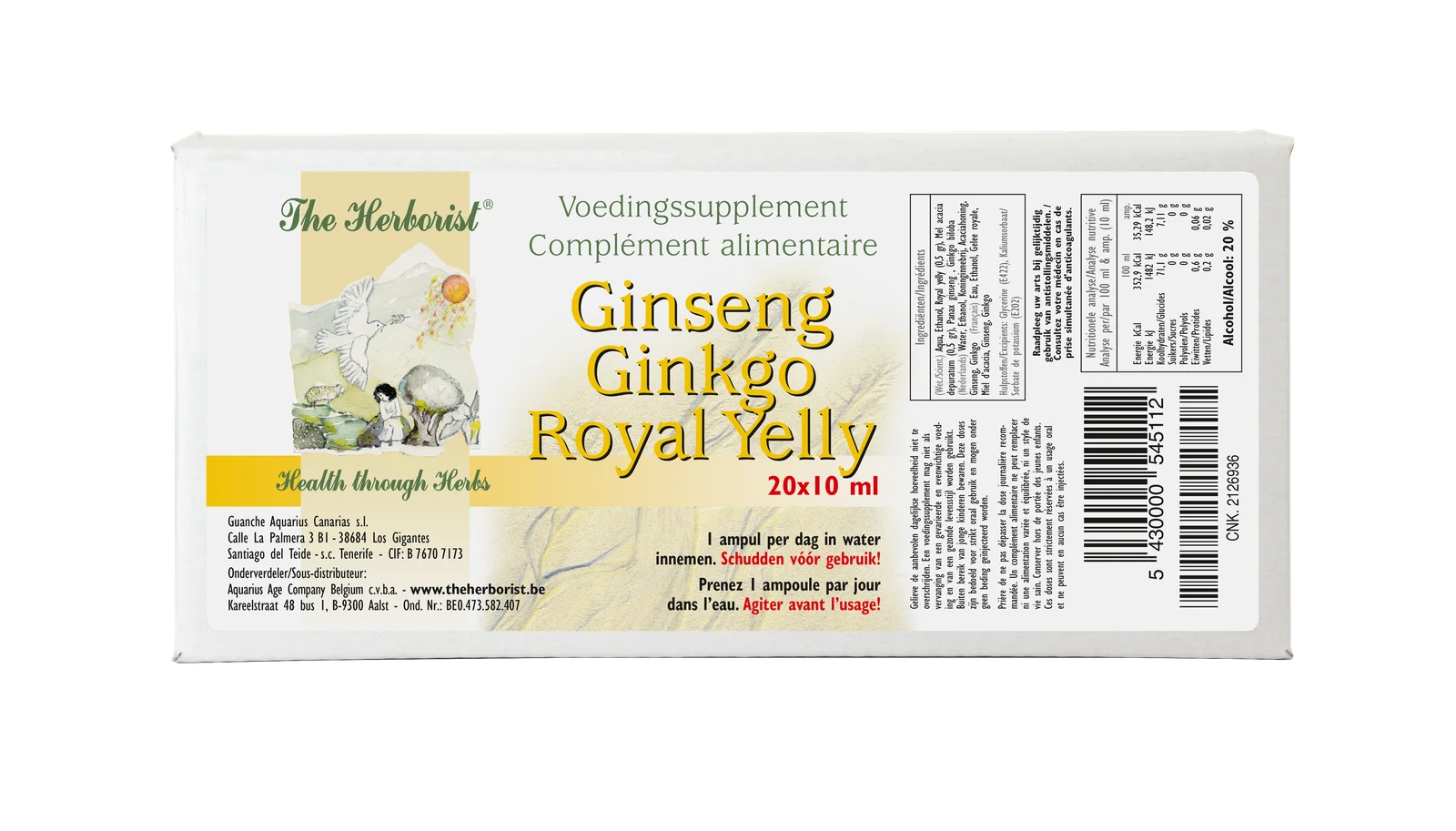 Ginseng Ginkgo Royal Jelly 20x10ml